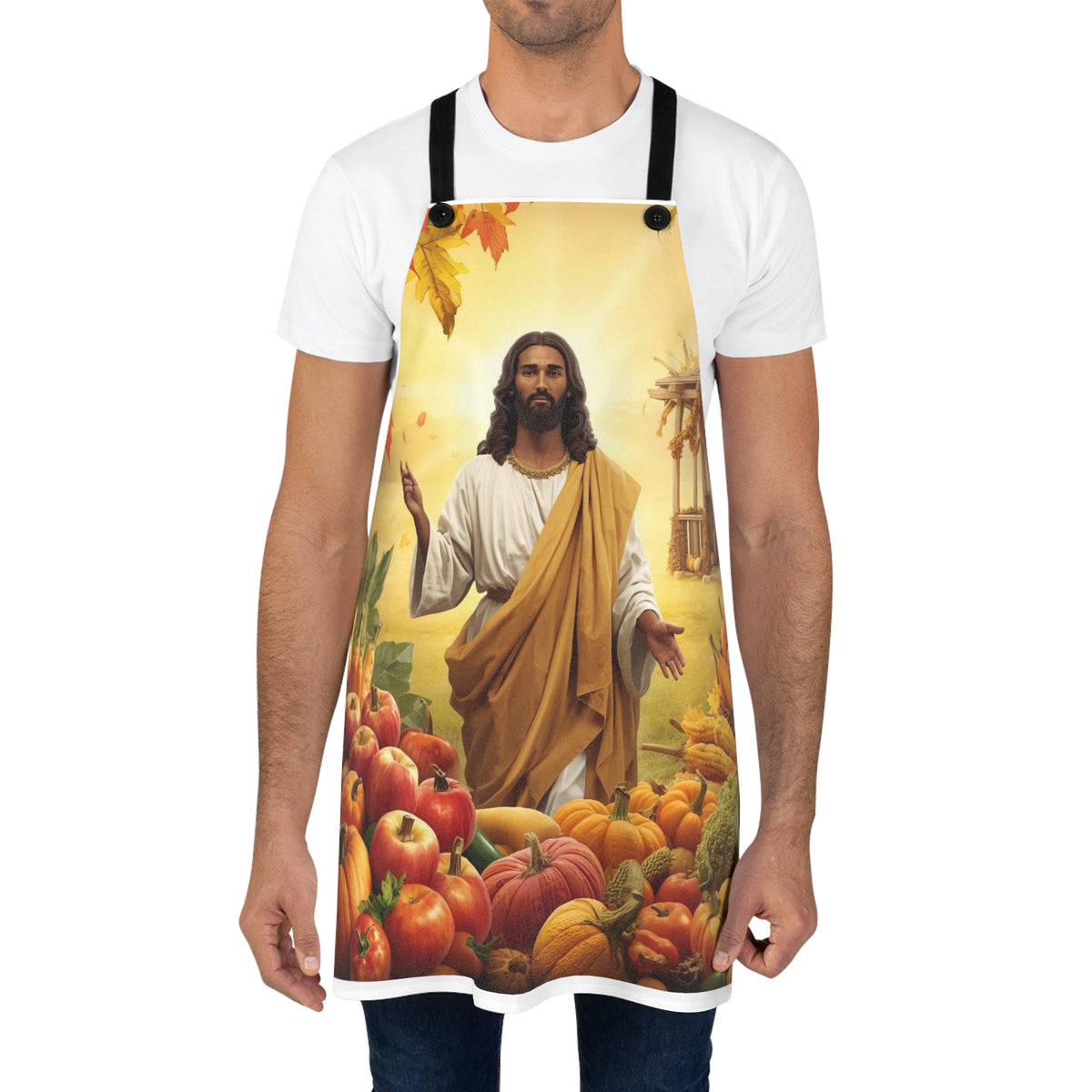 Jesus Harvest Apron — Thanksgiving Faith Kitchen Apron